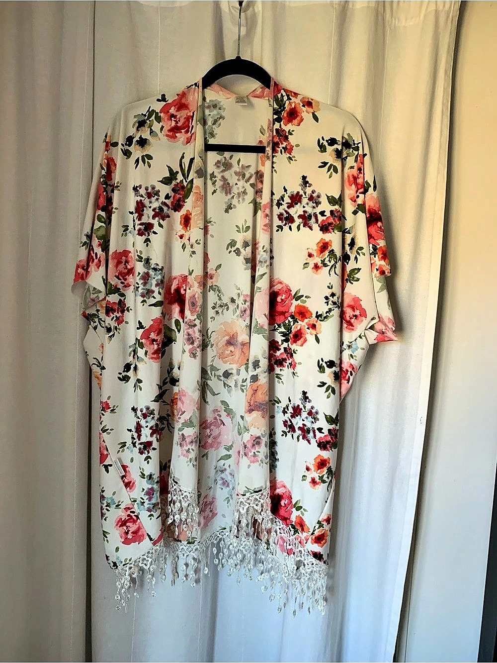 Urban Cowgirl Floral Lace Trim Tunic